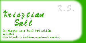 krisztian sall business card